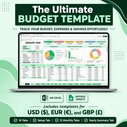 Budget Planner Excel templates - myLovelySheets