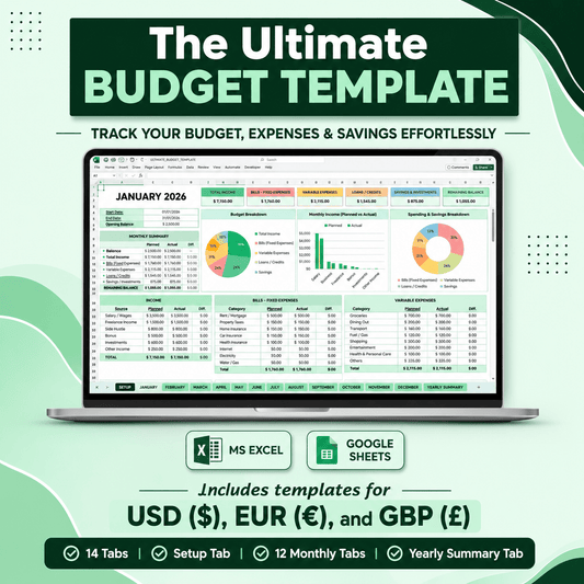 Budget Planner Excel templates - myLovelySheets