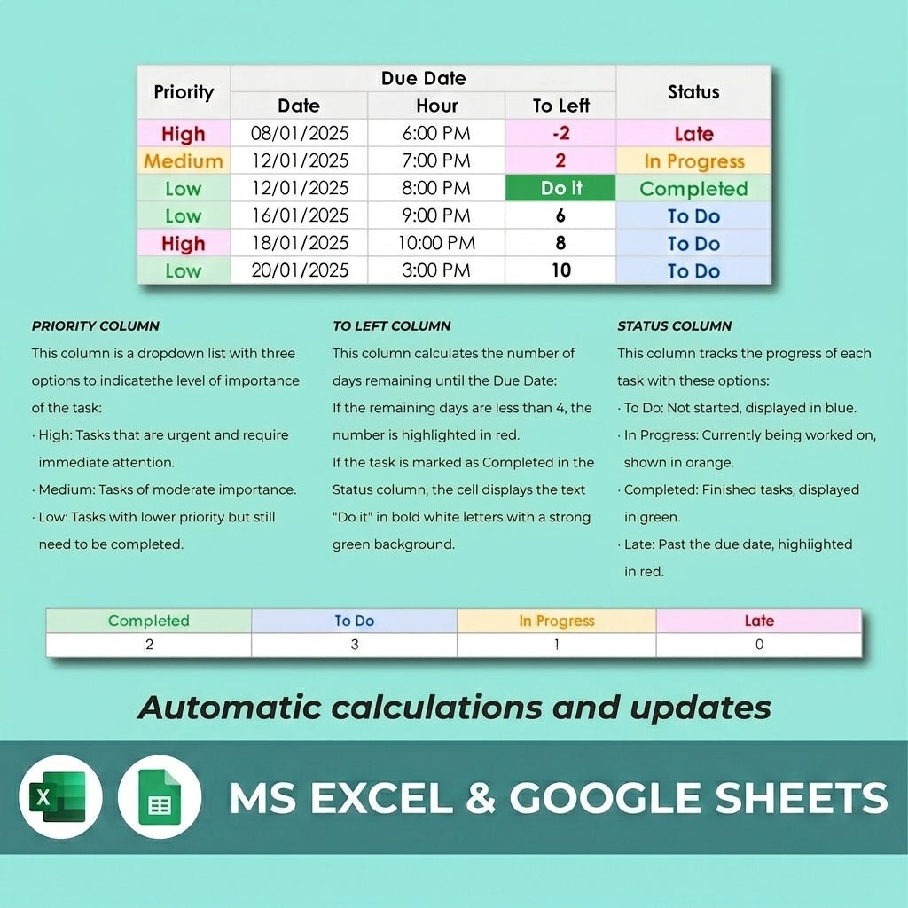 Student Assignment Tracker - myLovelySheets